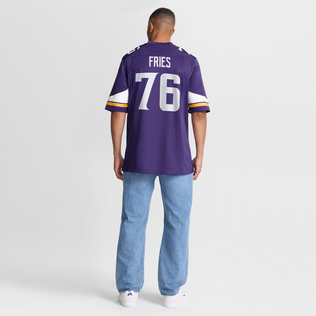 Will Fries Minnesota Vikings Nike Team Game Jersey -  Purple