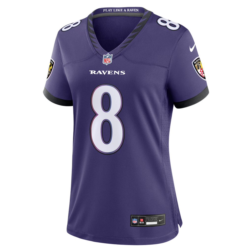 Lamar Jackson Baltimore Ravens Nike Women's Team Game Jersey - Purple