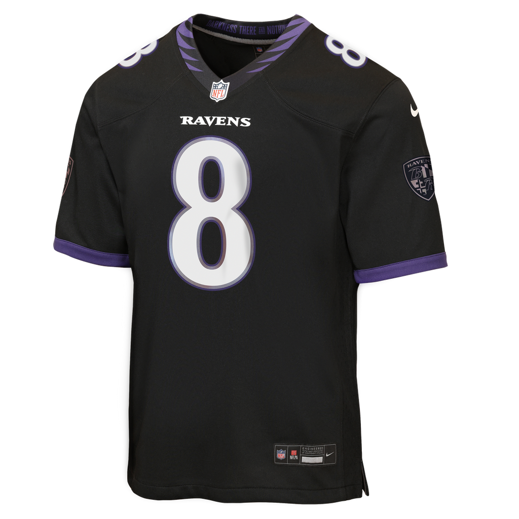 Lamar Jackson Baltimore Ravens Nike Youth Alternate Game Jersey - Black