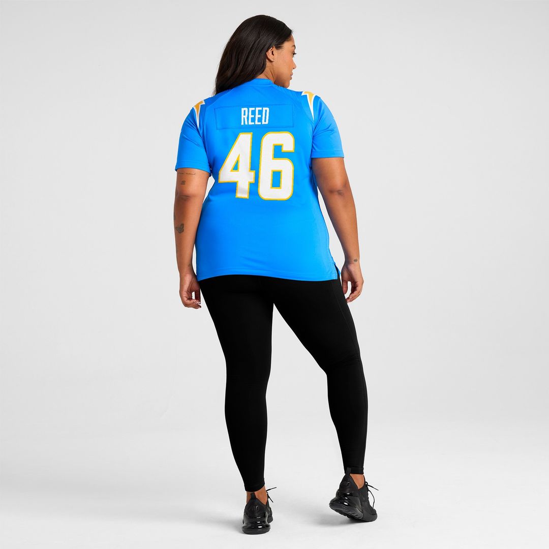 Nikko Reed Los Angeles Chargers Nike Women's Team Game Jersey -  Powder Blue