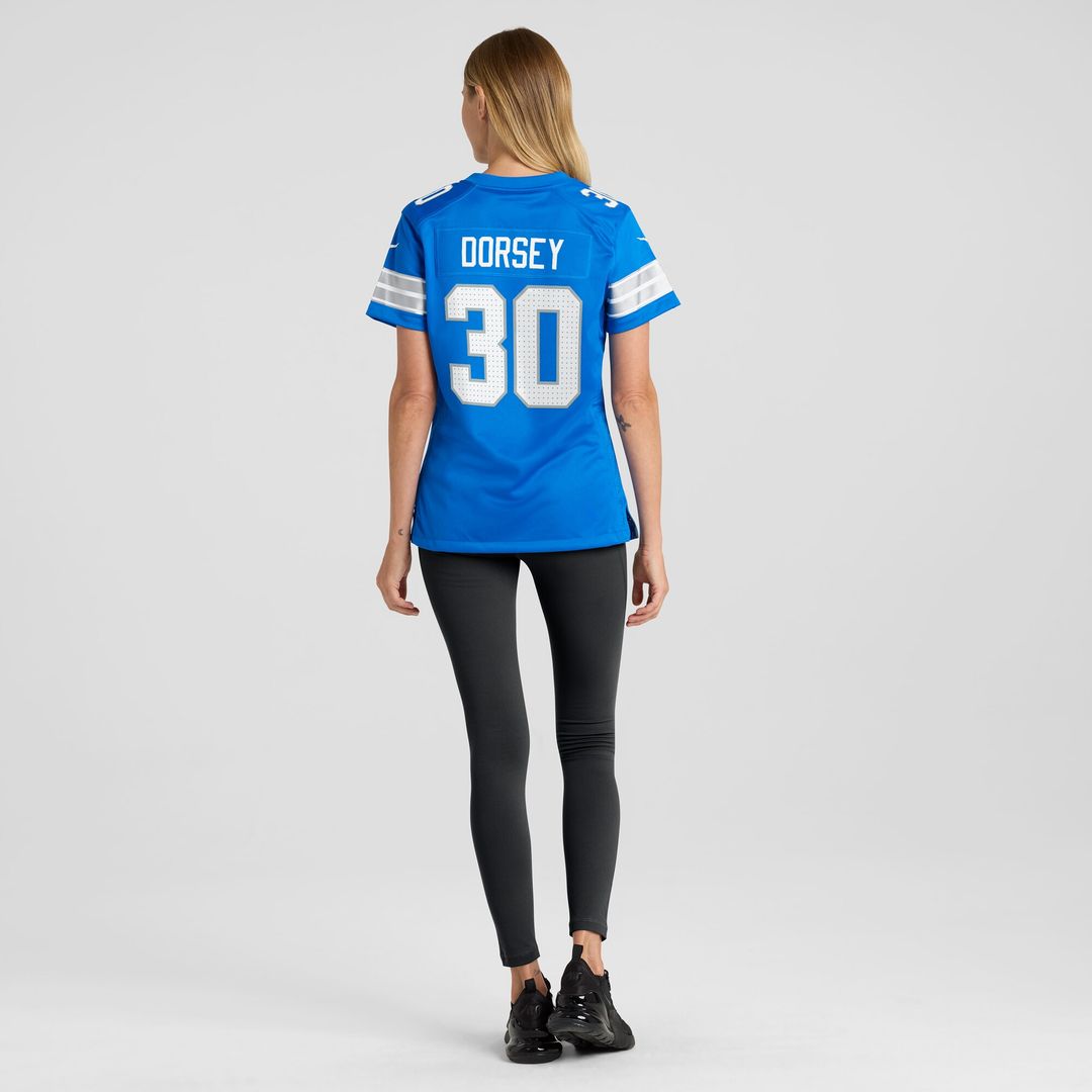 Khalil Dorsey Detroit Lions Nike Women's Team Game Jersey -  Blue